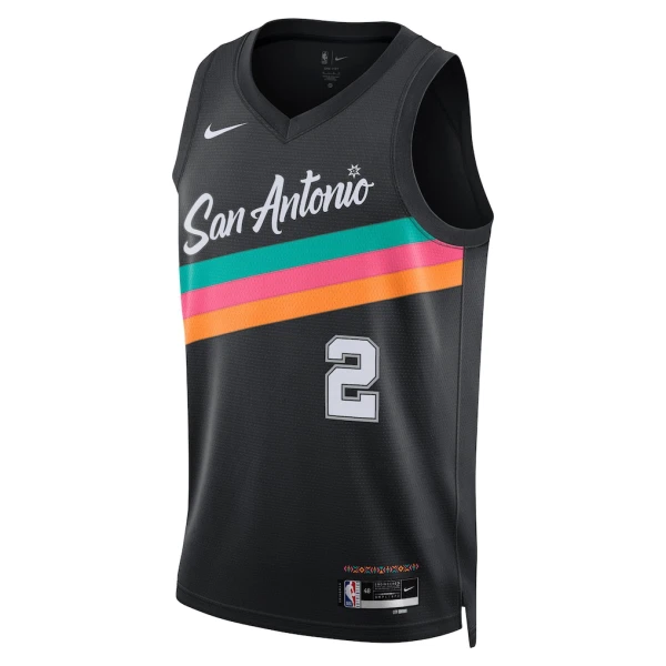 Maillot Homme San Antonio Spurs Dylan Harper City Edition 2025-26 Noir Swingman