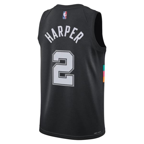 Maillot Homme San Antonio Spurs Dylan Harper City Edition 2025-26 Noir Swingman