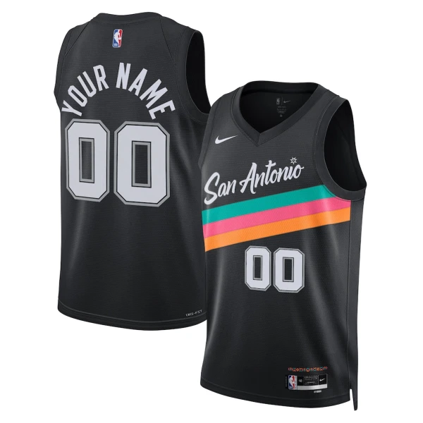 Maillot Homme San Antonio Spurs Personnalisé City Edition 2025-26 Noir Swingman