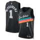 Maillot Homme San Antonio Spurs Victor Wembanyama City Edition 2025-26 Noir Swingman