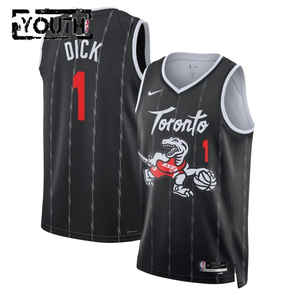 Maillot Enfant Toronto Raptors Grady Dick City Edition 2025-26 Noir Swingman Maillot Enfant Toronto Raptors Grady Dick City Edition 2025-26 Noir Swingman