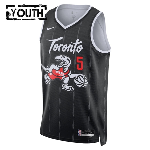 Maillot Enfant Toronto Raptors Immanuel Quickley City Edition 2025-26 Noir Swingman