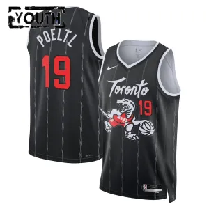Maillot Enfant Toronto Raptors Jakob Poeltl City Edition 2025-26 Noir Swingman