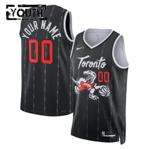 Maillot Enfant Toronto Raptors Personnalisé City Edition 2025-26 Noir Swingman