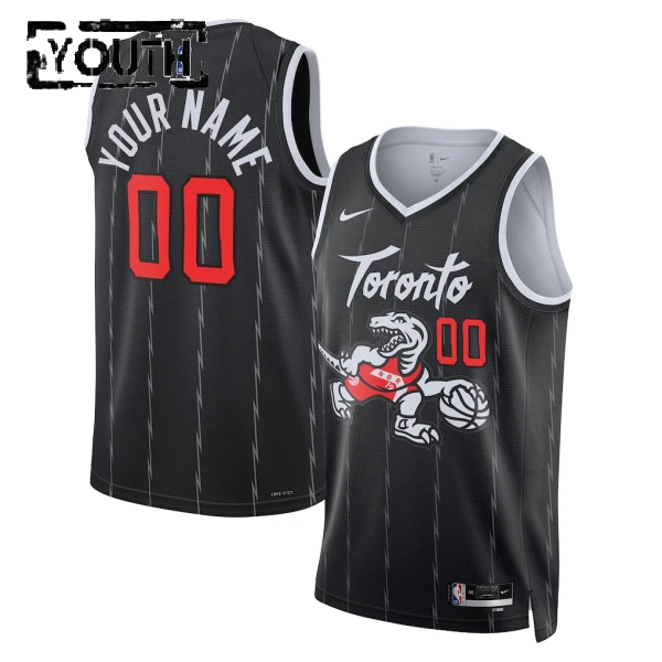 Maillot Enfant Toronto Raptors Personnalisé City Edition 2025-26 Noir Swingman