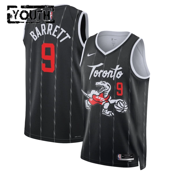 Maillot Enfant Toronto Raptors RJ Barrett City Edition 2025-26 Noir Swingman