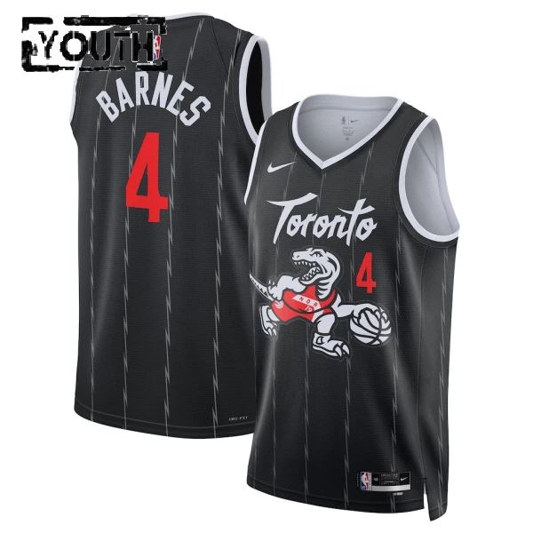 Maillot Enfant Toronto Raptors Scottie Barnes City Edition 2025-26 Noir Swingman