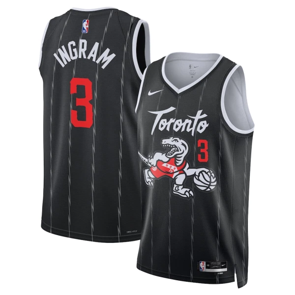 Maillot Homme Toronto Raptors Brandon Ingram City Edition 2025-26 Noir Swingman