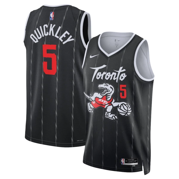 Maillot Homme Toronto Raptors Immanuel Quickley City Edition 2025-26 Noir Swingman