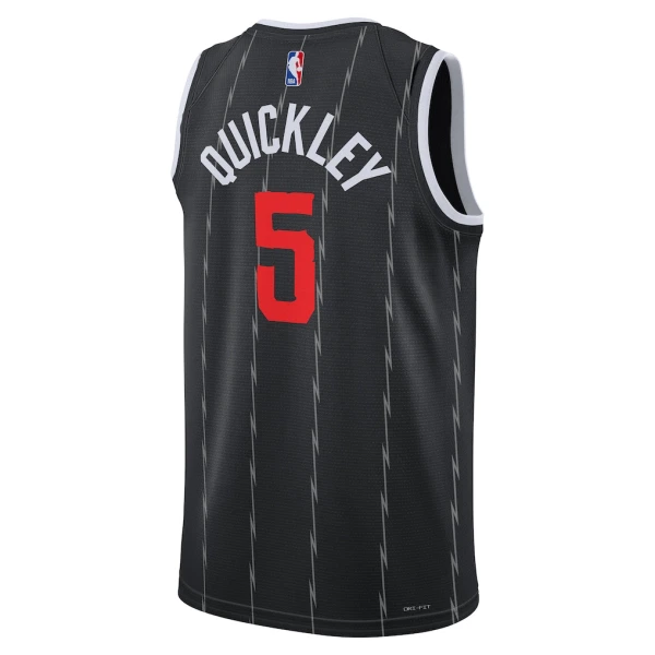 Maillot Homme Toronto Raptors Immanuel Quickley City Edition 2025-26 Noir Swingman