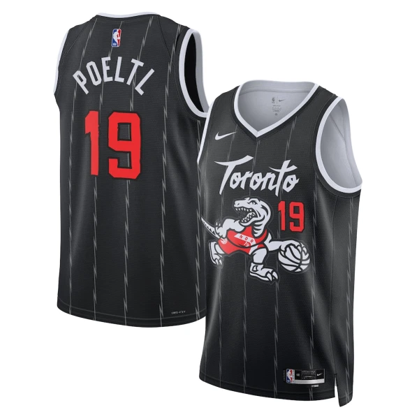 Maillot Homme Toronto Raptors Jakob Poeltl City Edition 2025-26 Noir Swingman