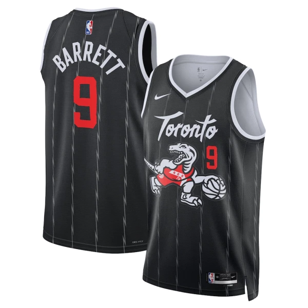 Maillot Homme Toronto Raptors RJ Barrett City Edition 2025-26 Noir Swingman Maillot Homme Toronto Raptors RJ Barrett City Edition 2025-26 Noir Swingman