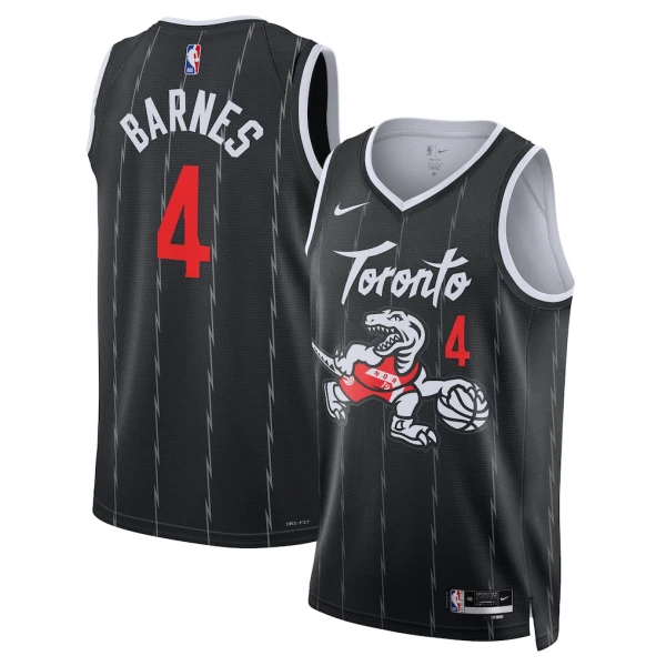 Maillot Homme Toronto Raptors Scottie Barnes City Edition 2025-26 Noir Swingman