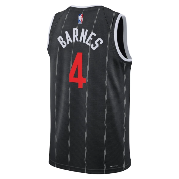 Maillot Homme Toronto Raptors Scottie Barnes City Edition 2025-26 Noir Swingman