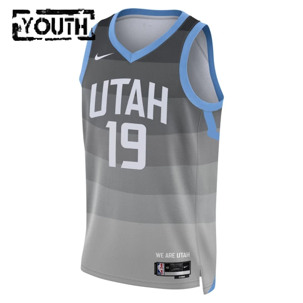 Maillot Enfant Utah Jazz Ace Bailey City Edition 2025-26 Gris Swingman
