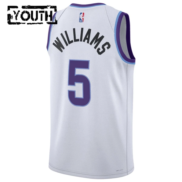 Maillot Enfant Utah Jazz Cody Williams Association Edition 2025-26 Blanc Swingman