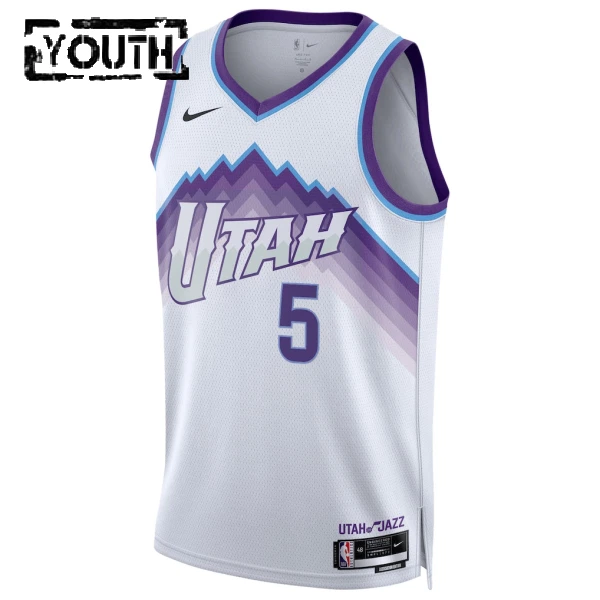 Maillot Enfant Utah Jazz Cody Williams Association Edition 2025-26 Blanc Swingman