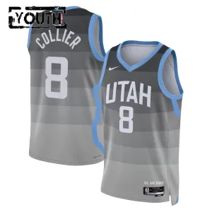 Maillot Enfant Utah Jazz Isaiah Collier City Edition 2025-26 Gris Swingman