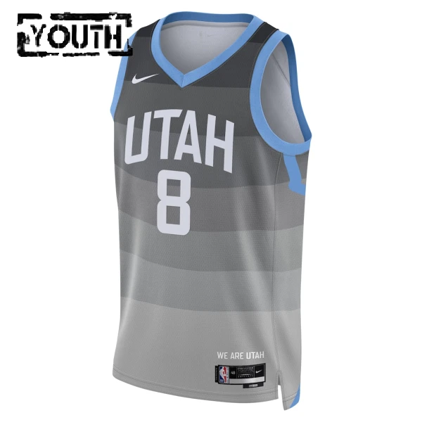 Maillot Enfant Utah Jazz Isaiah Collier City Edition 2025-26 Gris Swingman