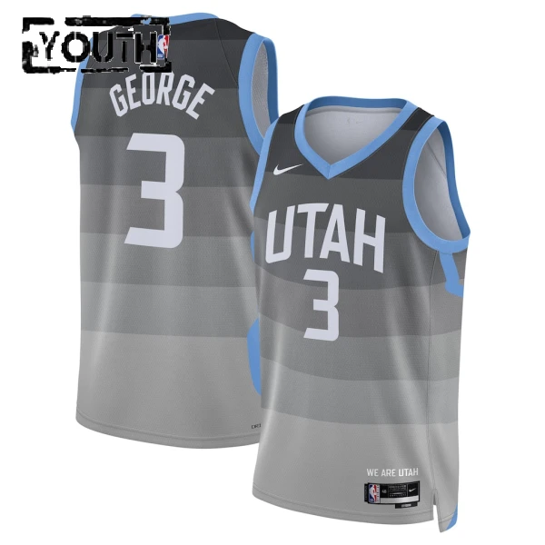 Maillot Enfant Utah Jazz Keyonte George City Edition 2025-26 Gris Swingman
