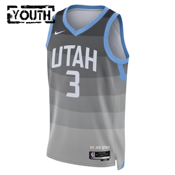 Maillot Enfant Utah Jazz Keyonte George City Edition 2025-26 Gris Swingman