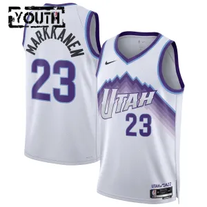 Maillot Enfant Utah Jazz Lauri Markkanen Association Edition 2025-26 Blanc Swingman