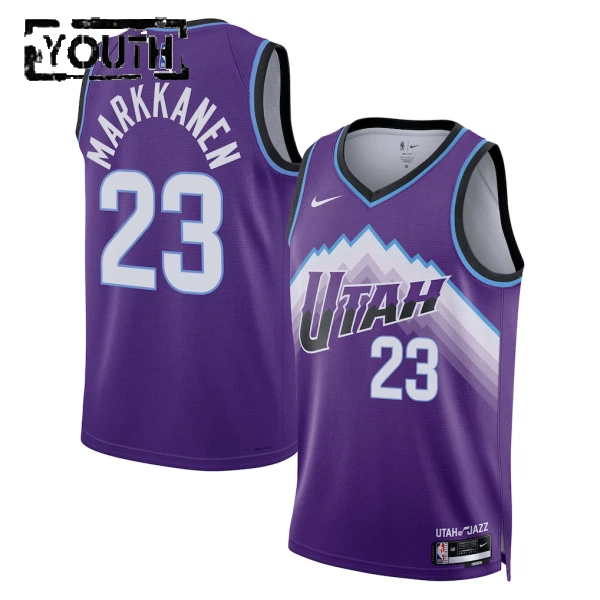Maillot Enfant Utah Jazz Lauri Markkanen Icon Edition 2025-26 Violet Swingman