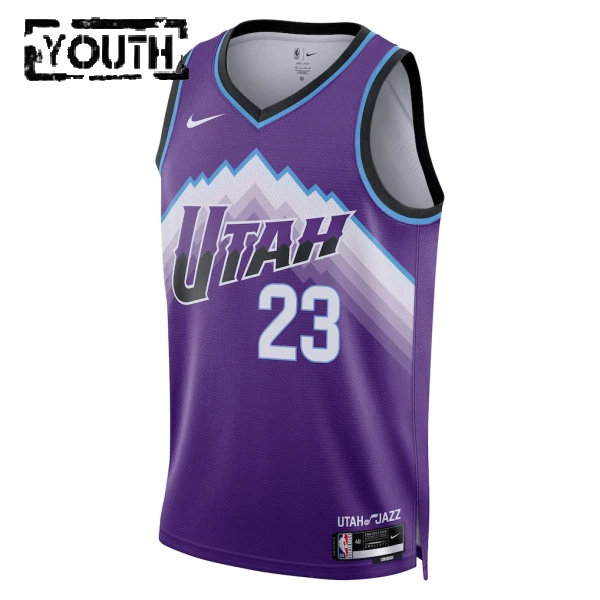 Maillot Enfant Utah Jazz Lauri Markkanen Icon Edition 2025-26 Violet Swingman