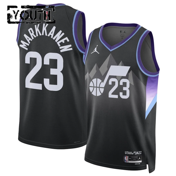 Maillot Enfant Utah Jazz Lauri Markkanen Statement Edition 2025-26 Noir Swingman