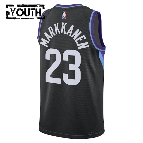 Maillot Enfant Utah Jazz Lauri Markkanen Statement Edition 2025-26 Noir Swingman