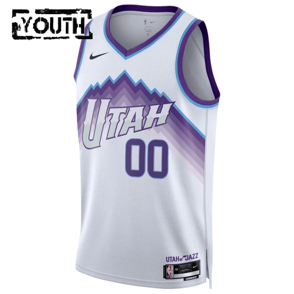 Maillot Enfant Utah Jazz Personnalisé Association Edition 2025-26 Blanc Swingman
