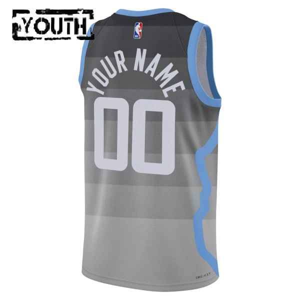 Maillot Enfant Utah Jazz Personnalisé City Edition 2025-26 Gris Swingman