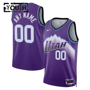 Maillot Enfant Utah Jazz Personnalisé Icon Edition 2025-26 Violet Swingman