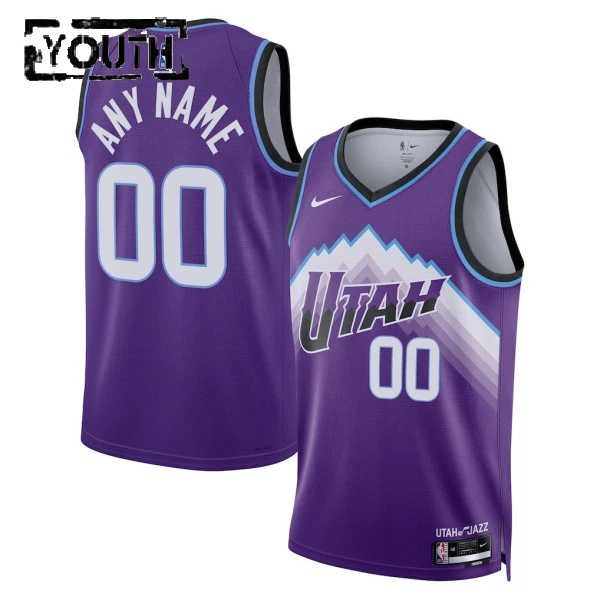 Maillot Enfant Utah Jazz Personnalisé Icon Edition 2025-26 Violet Swingman