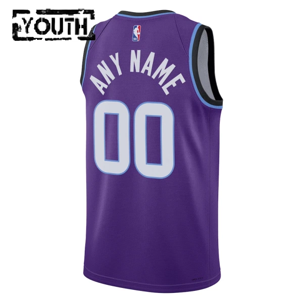 Maillot Enfant Utah Jazz Personnalisé Icon Edition 2025-26 Violet Swingman