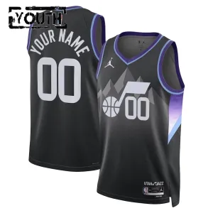 Maillot Enfant Utah Jazz Personnalisé Statement Edition 2025-26 Noir Swingman