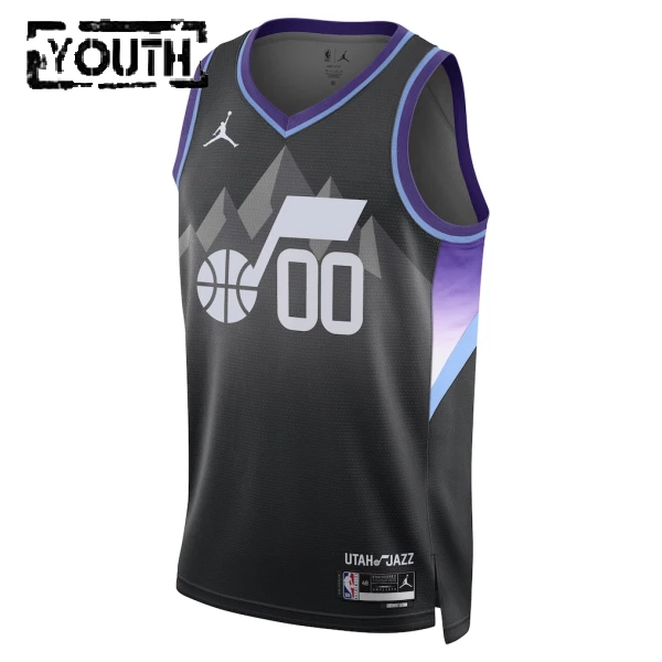 Maillot Enfant Utah Jazz Personnalisé Statement Edition 2025-26 Noir Swingman