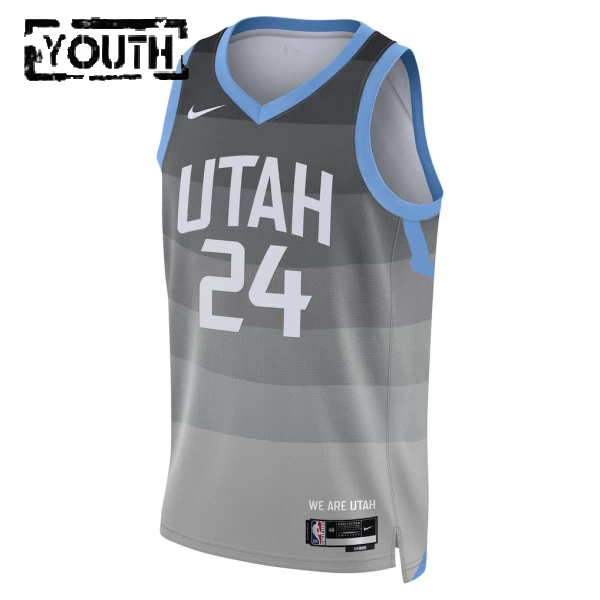 Maillot Enfant Utah Jazz Walker Kessler City Edition 2025-26 Gris Swingman