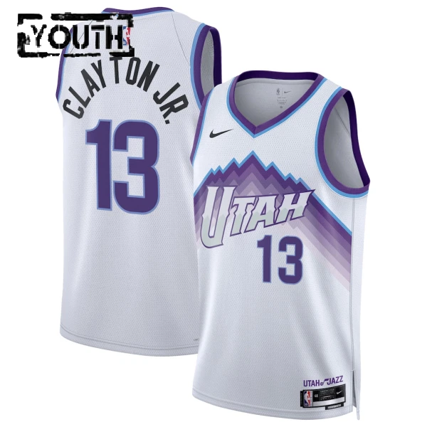 Maillot Enfant Utah Jazz Walter Clayton JR Association Edition 2025-26 Blanc Swingman