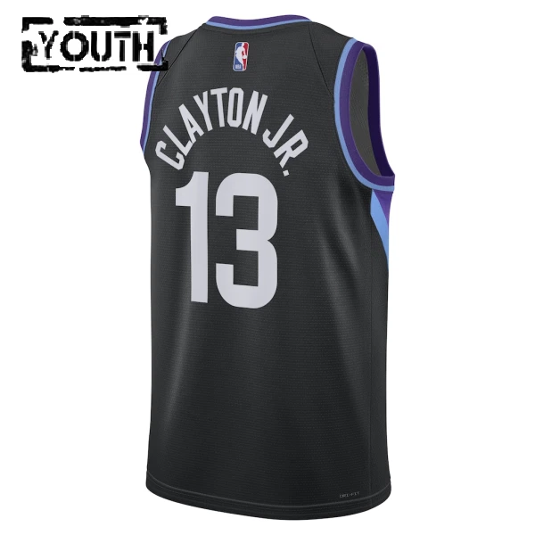 Maillot Enfant Utah Jazz Walter Clayton JR Statement Edition 2025-26 Noir Swingman