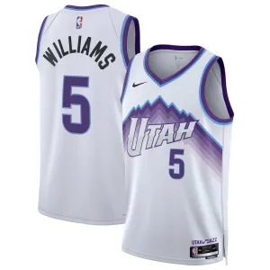 Maillot Homme Utah Jazz Cody Williams Association Edition 2025-26 Blanc Swingman