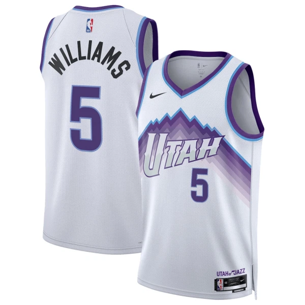 Maillot Homme Utah Jazz Cody Williams Association Edition 2025-26 Blanc Swingman