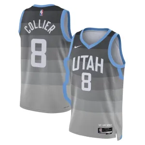 Maillot Homme Utah Jazz Isaiah Collier City Edition 2025-26 Gris Swingman
