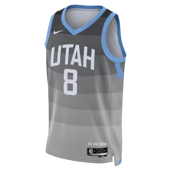 Maillot Homme Utah Jazz Isaiah Collier City Edition 2025-26 Gris Swingman