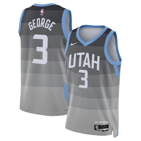 Maillot Homme Utah Jazz Keyonte George City Edition 2025-26 Gris Swingman