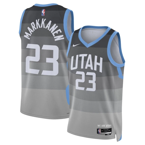 Maillot Homme Utah Jazz Lauri Markkanen City Edition 2025-26 Gris Swingman