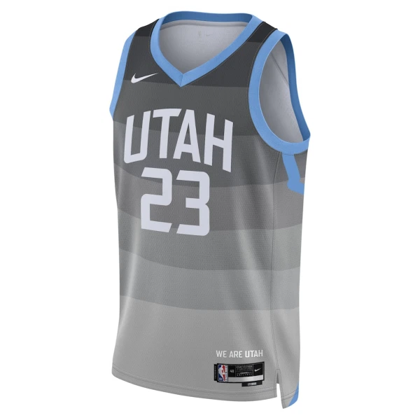 Maillot Homme Utah Jazz Lauri Markkanen City Edition 2025-26 Gris Swingman