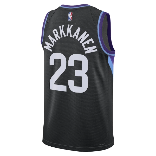 Maillot Homme Utah Jazz Lauri Markkanen Statement Edition 2025-26 Noir Swingman