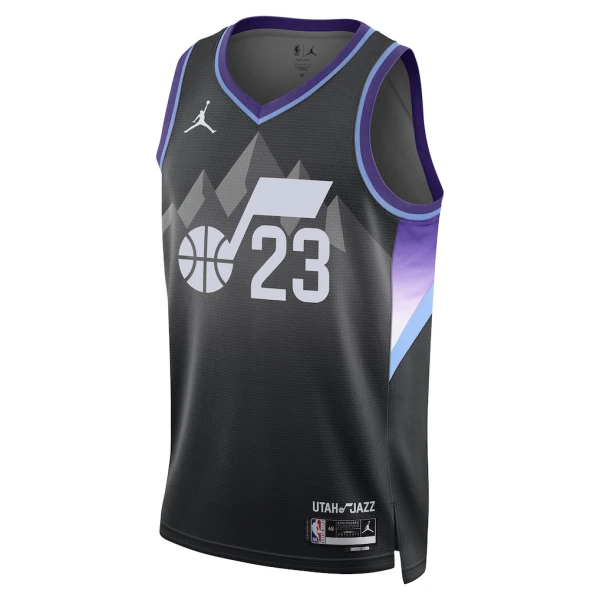 Maillot Homme Utah Jazz Lauri Markkanen Statement Edition 2025-26 Noir Swingman