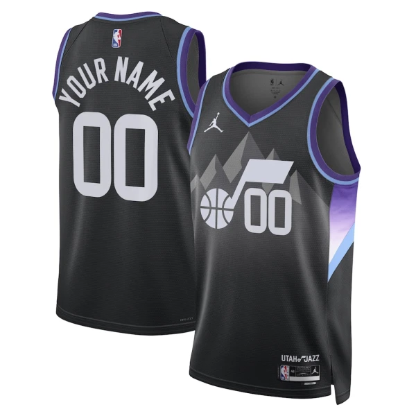 Maillot Homme Utah Jazz Personnalisé Statement Edition 2025-26 Noir Swingman